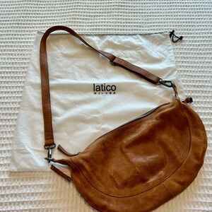 Latico Leathers Callie Sling/Crossbody Bag in Cognac Tan Brown